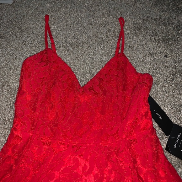 Lulus Lace Skater Dress - Picture 3 of 3
